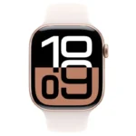 Apple Watch Series 10 Aluminium 42mm Αδιάβροχο με Παλμογράφο (Rose Gold με Light Blush Sport Band - M/L)