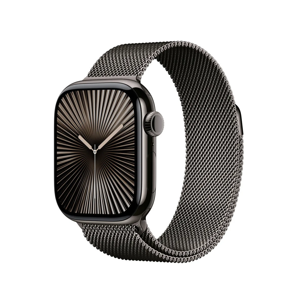 Apple Watch Series 10 Cellular Titanium 42mm Αδιάβροχο με eSIM και Παλμογράφο (Gold - Milanese Loop Natural) - Image 1