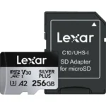 Lexar Plus microSDXC 256GB Class 10 U3 V30 A2 UHS-I με αντάπτορα