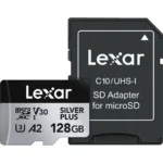 Lexar Plus microSDXC 128GB Class 10 U3 V30 A2 UHS-I