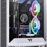 Thermaltake The Tower 300 Gaming Micro Tower Κουτί Υπολογιστή με Πλαϊνό Παράθυρο και RGB Φωτισμό Limestone