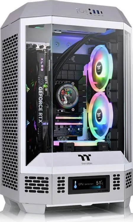 Thermaltake The Tower 300 Gaming Micro Tower Κουτί Υπολογιστή με Πλαϊνό Παράθυρο και RGB Φωτισμό Limestone - Image 1