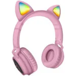 Techmade Ασύρματα / Ενσύρματα On Ear Ακουστικά με Ραδιόφωνο Ροζ