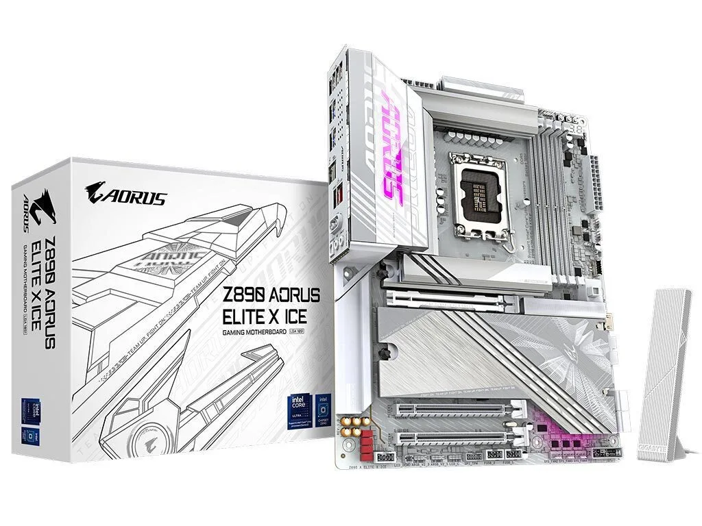 Gigabyte Z890 Aorus Elite X Ice Wi-Fi Motherboard ATX με Intel 1851 Socket - Image 1