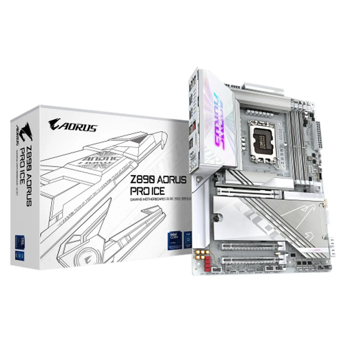 Gigabyte Z890 Aorus Pro Ice Wi-Fi Motherboard ATX με Intel 1851 Socket - Image 1
