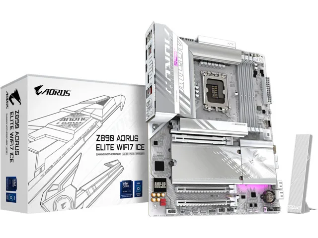 Gigabyte Aorus Elite Wifi 7 ICE Z890 Motherboard ATX με Intel 1851 Socket - Image 1