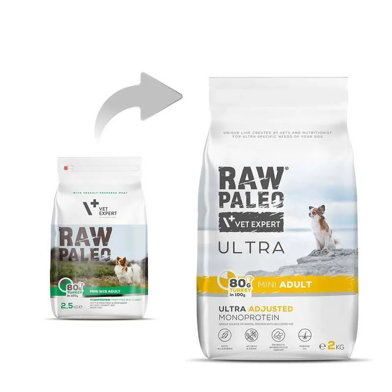 20241031135758_3809bf75 Raw Paleo 2kg Ξηρά Τροφή χωρίς Σιτηρά & Γλουτένη για Ενήλικους Σκύλους Μικρόσωμων Φυλών με Γαλοπούλα - Image 1