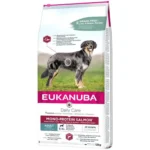 Eukanuba Daily Care Mono-Protein 12kg Ξηρά Τροφή χωρίς Σιτηρά & Γλουτένη για Ενήλικους Σκύλους με Σολομό