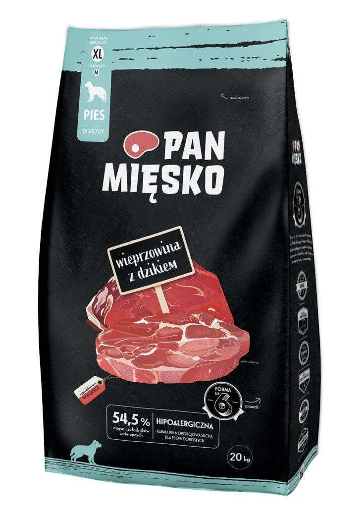 20241031143126_a30ff5cb Pan Miesko 20kg Ξηρά Τροφή χωρίς Γλουτένη για Ενήλικους Σκύλους Μεγαλόσωμων Φυλών με Χοιρινό και Αγριογούρουνο - Image 1
