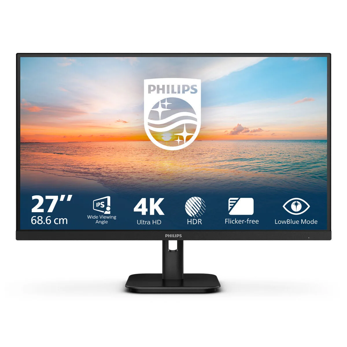 Philips E-Line 27E1N1800A IPS HDR Monitor 27" 4K 3840x2160 με Χρόνο Απόκρισης 4ms GTG - Image 1