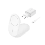 Belkin Ασύρματος Φορτιστής Qi2 και Καλώδιο USB-C 15W Λευκός (BOOST Charge)