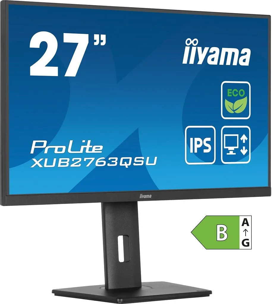 20241104131533_iiyama_prolite_xub2763qsu_b1_ips_monitor_27_qhd_2560by1440_me_chrono_apokrisis_2ms_gtg Iiyama ProLite XUB2763QSU-B1 IPS Monitor 27" QHD 2560x1440 με Χρόνο Απόκρισης 2ms GTG - Image 1