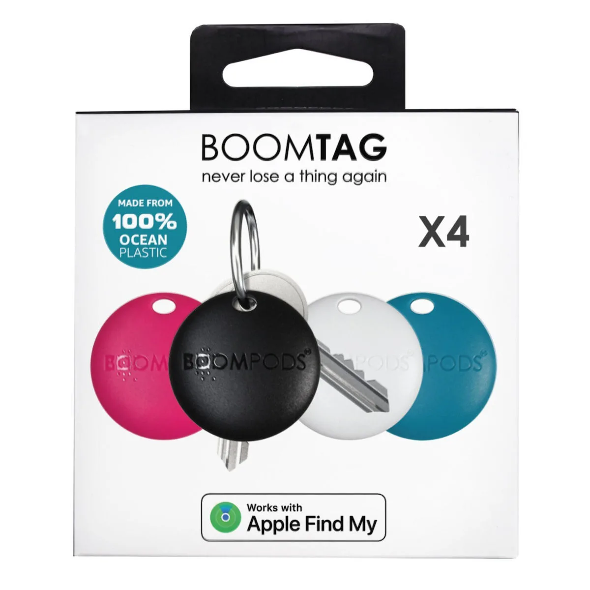 20241104163238_boompods_boomtag_bluetooth_tracker_se_polychromo_chroma Boompods BoomTag Apple Find My 4τμχ - Image 1