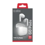 SBS GO Pods Earbud Bluetooth Handsfree Ακουστικά με Θήκη Φόρτισης Λευκά