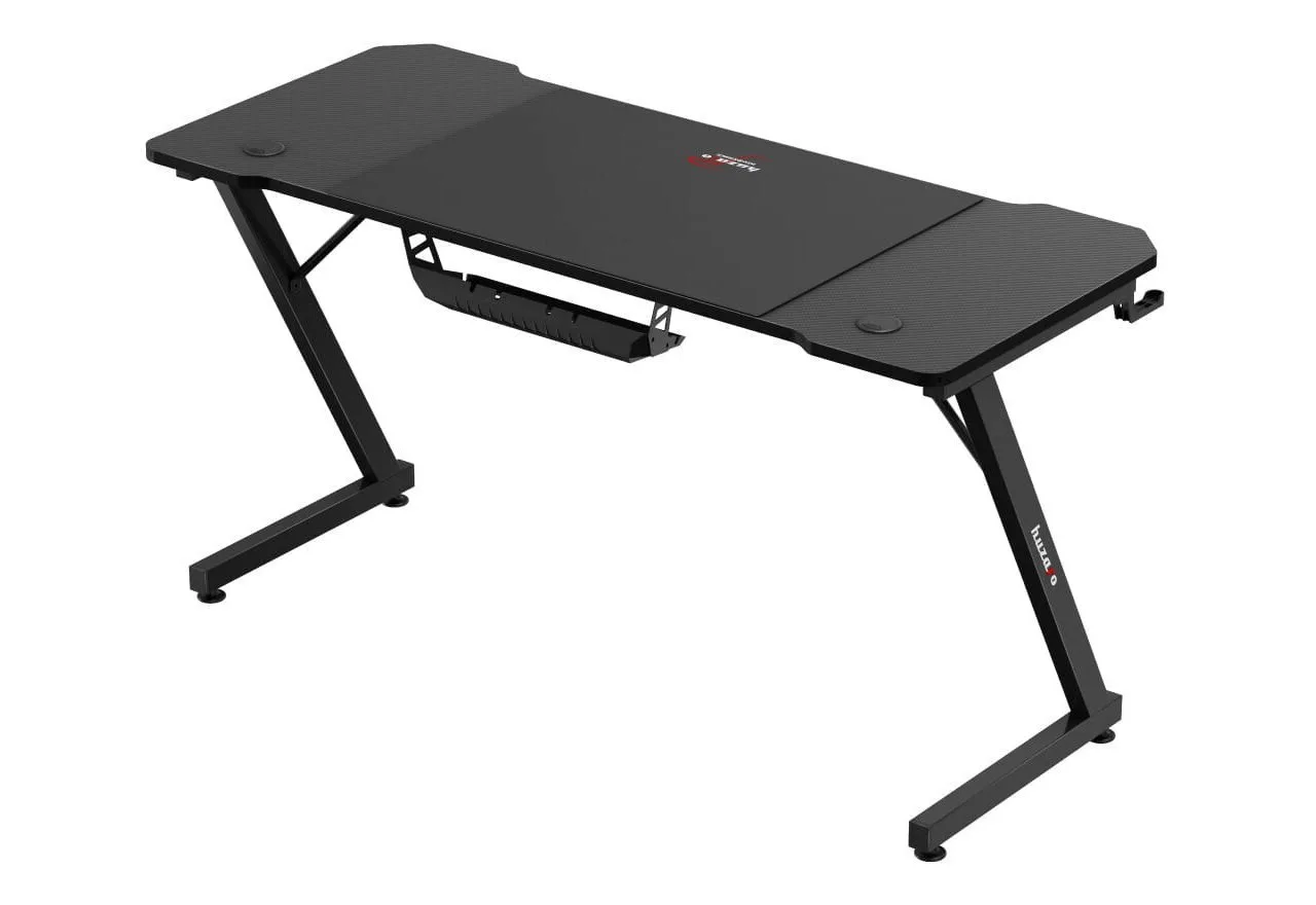 Γραφείο Gaming Ξύλινο Black με Μεταλλικά Πόδια 140x60x74εκ. - Image 1