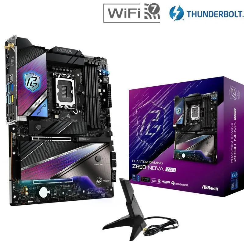 ASRock Phantom Gaming Z890 Nova WiFi Motherboard ATX με Intel 1851 Socket 90-MXBPS0-A0UAYZ - Image 1