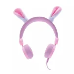 KIDYEARS Λαγός Ενσύρματα Παιδικά On Ear Ακουστικά Ροζ