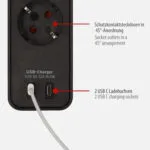 Brennenstuhl Ecolor Πολύπριζο 4 Θέσεων με 2 USB-C, Διακόπτη και Καλώδιο 1.5m 1153240106