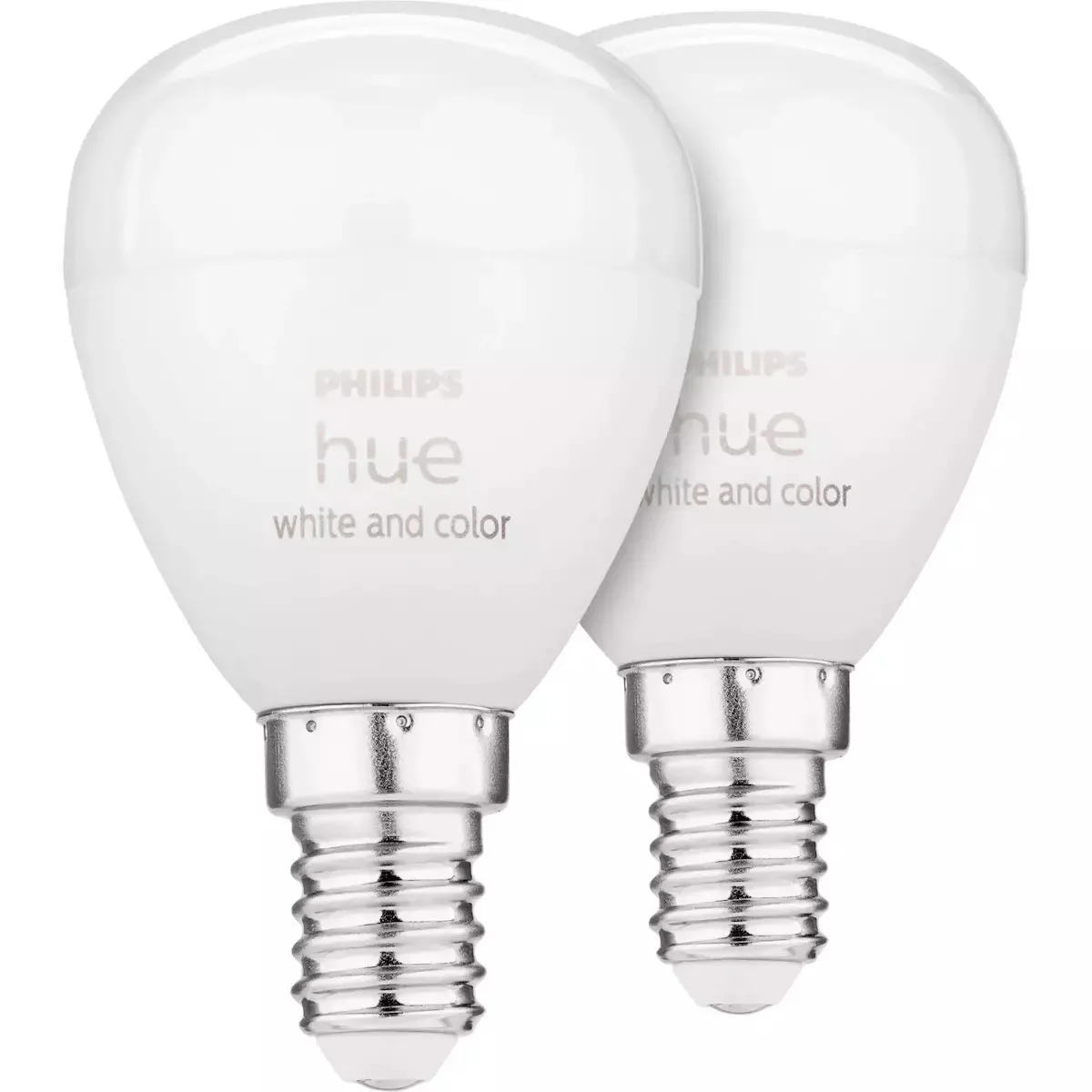 Philips Smart Λάμπες LED 5.1W για Ντουί E14 και Σχήμα P45 RGBW 470lm Dimmable 2τμχ - Image 1