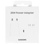Samsung Φορτιστής με Θύρα USB-C και Καλώδιο USB-C - USB-C 25W Power Delivery Λευκός (EP-T2510X)