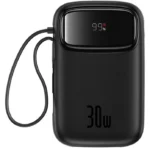 Baseus QPow 2 Power Bank 10000mAh 30W με Θύρα USB-A και Θύρα USB-C Μαύρο