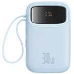 Baseus QPow 2 Power Bank 10000mAh 30W με Θύρα USB-A και Θύρα USB-C Μπλε