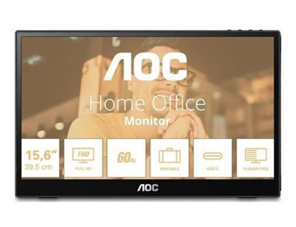 AOC 16T3EA IPS Φορητό Monitor 16" FHD 1920x1080 με Χρόνο Απόκρισης 4ms GTG - Image 1