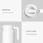 Xiaomi Μπουκάλι Θερμός Ανοξείδωτο 1.8lt Λευκό με Λαβή BHR9049GL