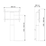 Neomounts Plasma PLASMA-W2250BLACK Βάση Τηλεόρασης Δαπέδου με Βραχίονα έως 100" Μαύρο
