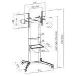 Superior Electronics 188-0077 Βάση Τηλεόρασης Τοίχου έως 70" και 50kg Μαύρο