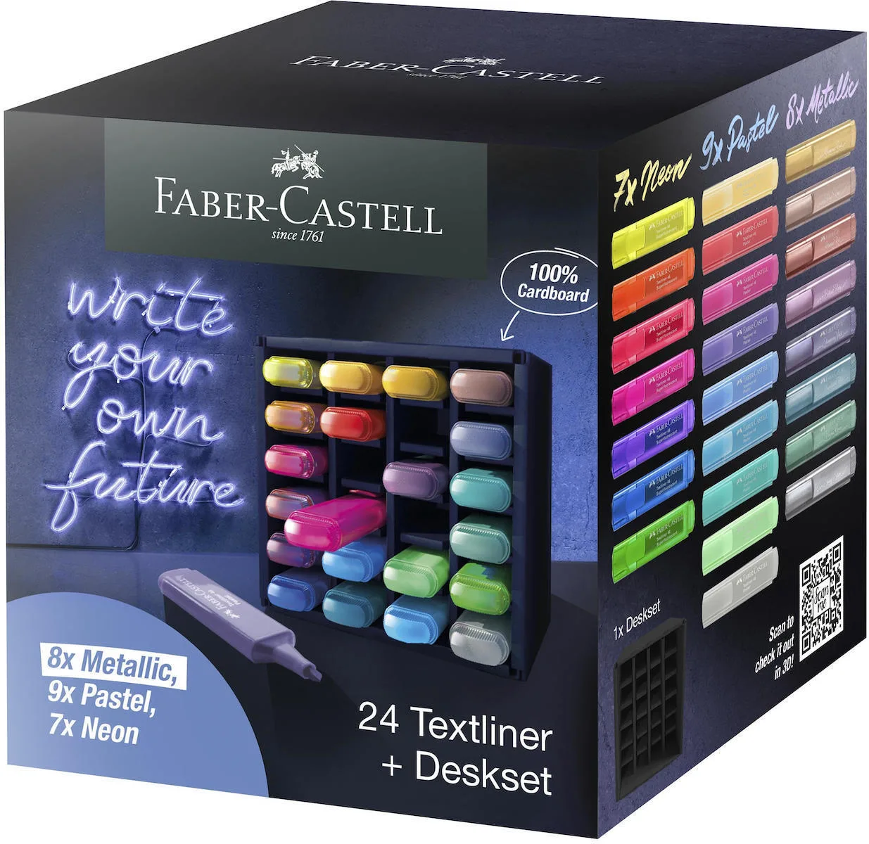20241119145258_03342dfc Faber-Castell Textliner Μαρκαδόροι Υπογράμμισης Πολύχρωμο Σετ 24 χρώματα - Image 1