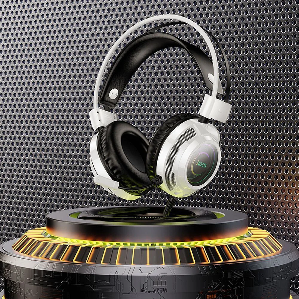 20241119151610_238dde3f Hoco W110 Over Ear Gaming Headset με σύνδεση 3.5mm / USB Λευκό - Image 1