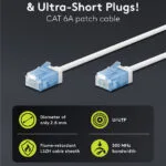 Goobay U/UTP Cat.6a Καλώδιο Δικτύου Ethernet 1m Λευκό 1τμχ 74286