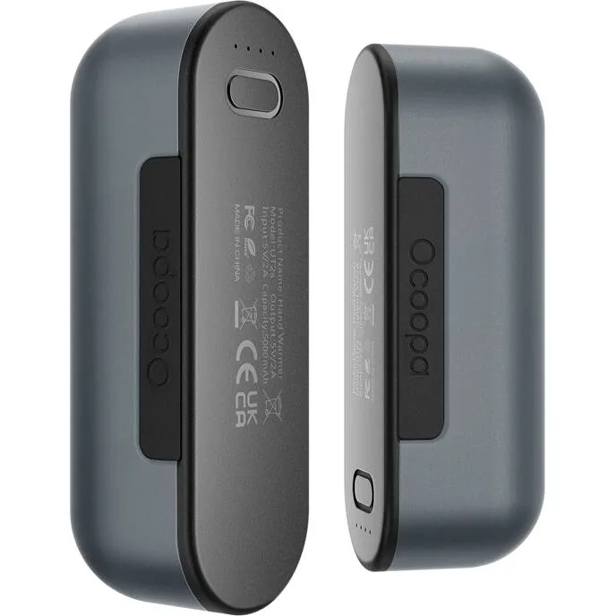 20241122105404_db858348 Ocoopa Ut2s 2x5000 Mah Hand Warmer Powerbank Function Usb-c Grey Ut2s-gy - Image 1