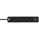 Brennenstuhl Ecolor Πολύπριζο Aσφαλείας 4 Θέσεων με 2 USB-C, Διακόπτη και Καλώδιο 1.5m 1153240126