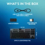 Logitech G915 X Lightspeed Ασύρματο Gaming Μηχανικό Πληκτρολόγιο Tenkeyless με GL Linear διακόπτες και RGB φωτισμό (Αγγλικό US)