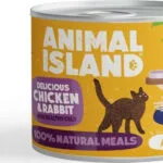Animal Island Υγρή Τροφή για Ενήλικες Γάτες σε Κονσέρβα με Κοτόπουλο, Κουνέλι και Ψάρια χωρίς Γλουτένη 200gr