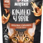 Pan Miesko Υγρή Τροφή για Ενήλικες Γάτες σε Φακελάκι με Ελάφι χωρίς Γλουτένη 85gr