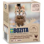 Bozita Tetrapack Υγρή Τροφή για Ενήλικες Γάτες σε Κονσέρβα με Γαλοπούλα και Κοτόπουλο χωρίς Σιτηρά & Γλουτένη 370gr A35-BOZ.64934