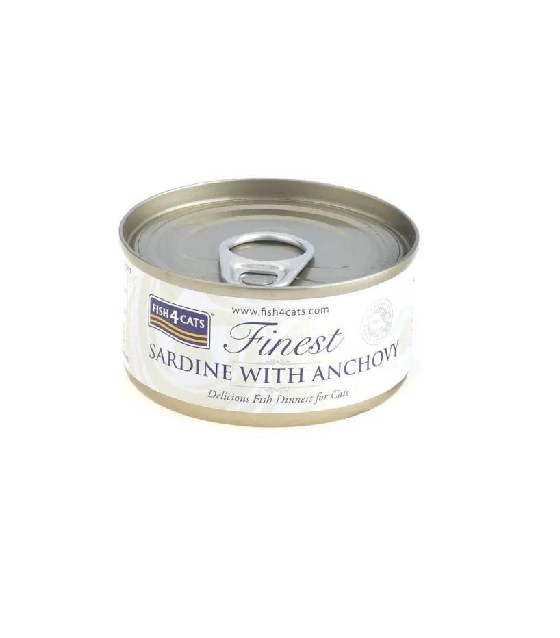 20241128144630_41b75a16 Fish4Cats Finest Υγρή Τροφή για Ενήλικες Γάτες σε Κονσέρβα με Γαύρο και Σαρδέλα 70gr CSW859 - Image 1