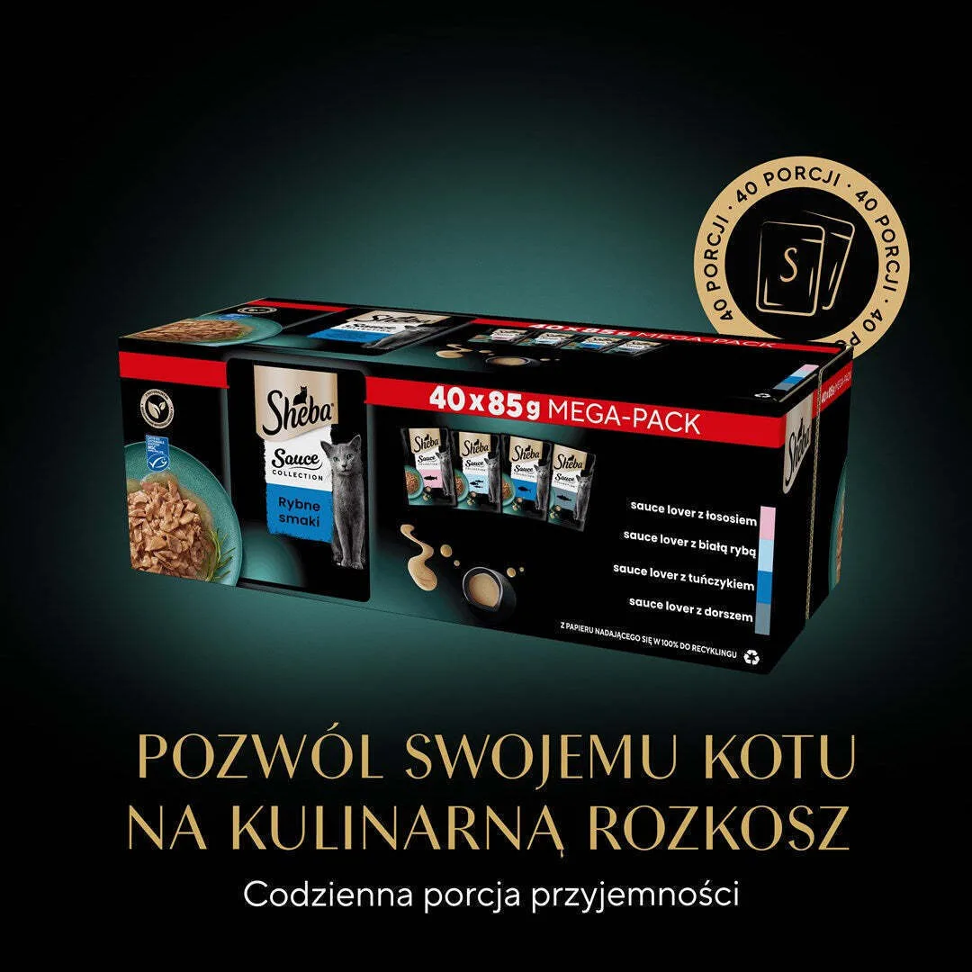 20241128144630_7a55c413 Sheba Collection Υγρή Τροφή για Ενήλικες Γάτες σε Φακελάκι με Ψάρια και Πουλερικά χωρίς Γλουτένη 85gr - Image 1