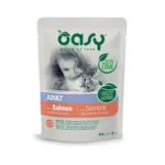 Oasy Chunks In Gravy Υγρή Τροφή για Ενήλικες Γάτες σε Φακελάκι με Σολομό 85gr 00021