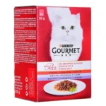 Gourmet Υγρή Τροφή για Ενήλικες Γάτες σε Φακελάκι με Βοδινό, Αρνί και Ψάρια Διαίτης, χωρίς Γλουτένη 6x50gr