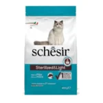 Schesir Sterilized & Light Ξηρά Τροφή Διαίτης, χωρίς Γλουτένη για Ενήλικες Στειρωμένες Γάτες με Ψάρια / Τόνο / Καλαμπόκι / Πατάτες 10kg