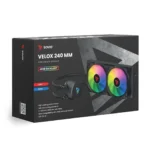 Savio VeloX 240MM Υδρόψυξη Επεξεργαστή Διπλού Ανεμιστήρα 120mm για Socket AM4/AM5/1700 με ARGB Φωτισμό