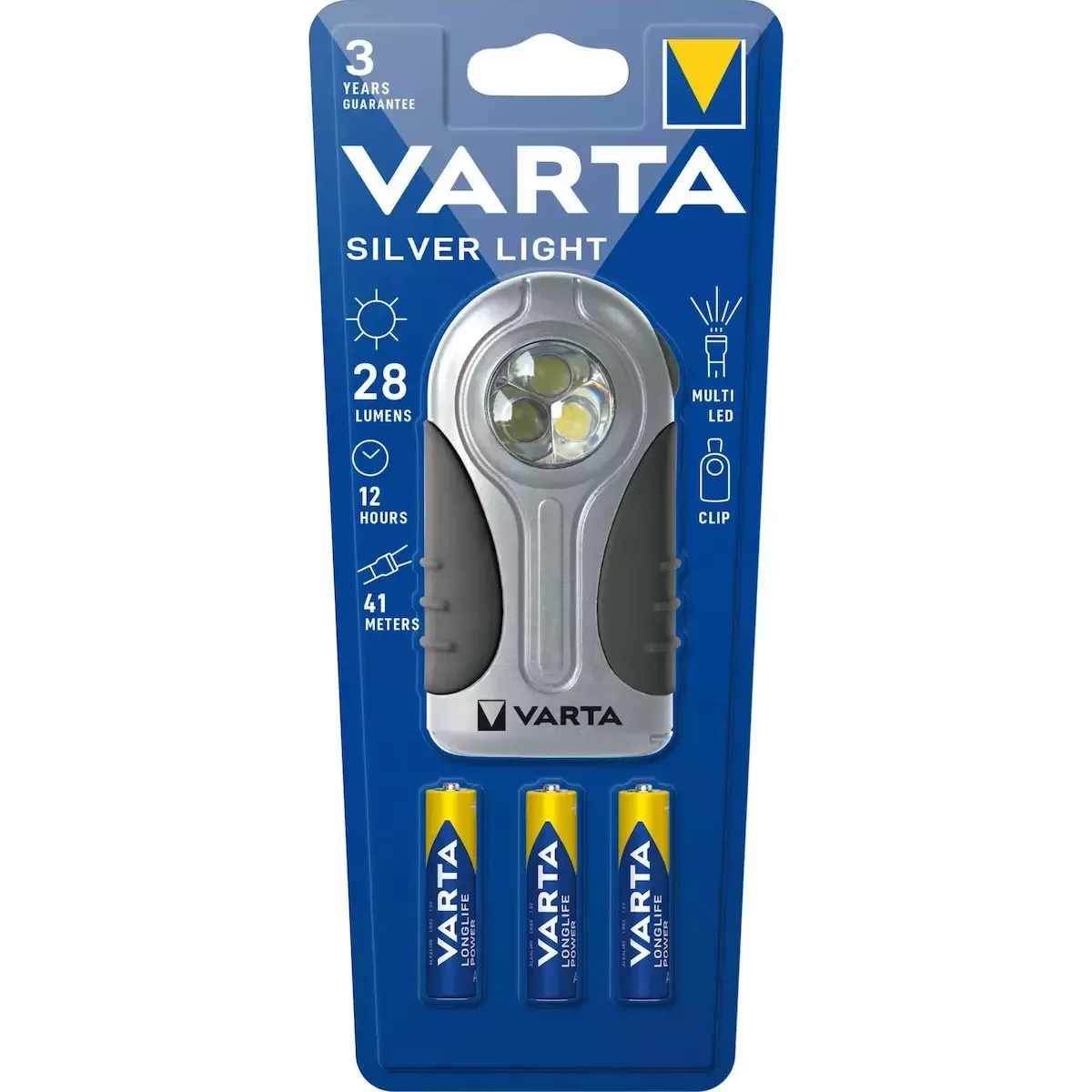 Varta Φακός LED με Μέγιστη Φωτεινότητα 28lm Silver Light 16647101421 - Image 1