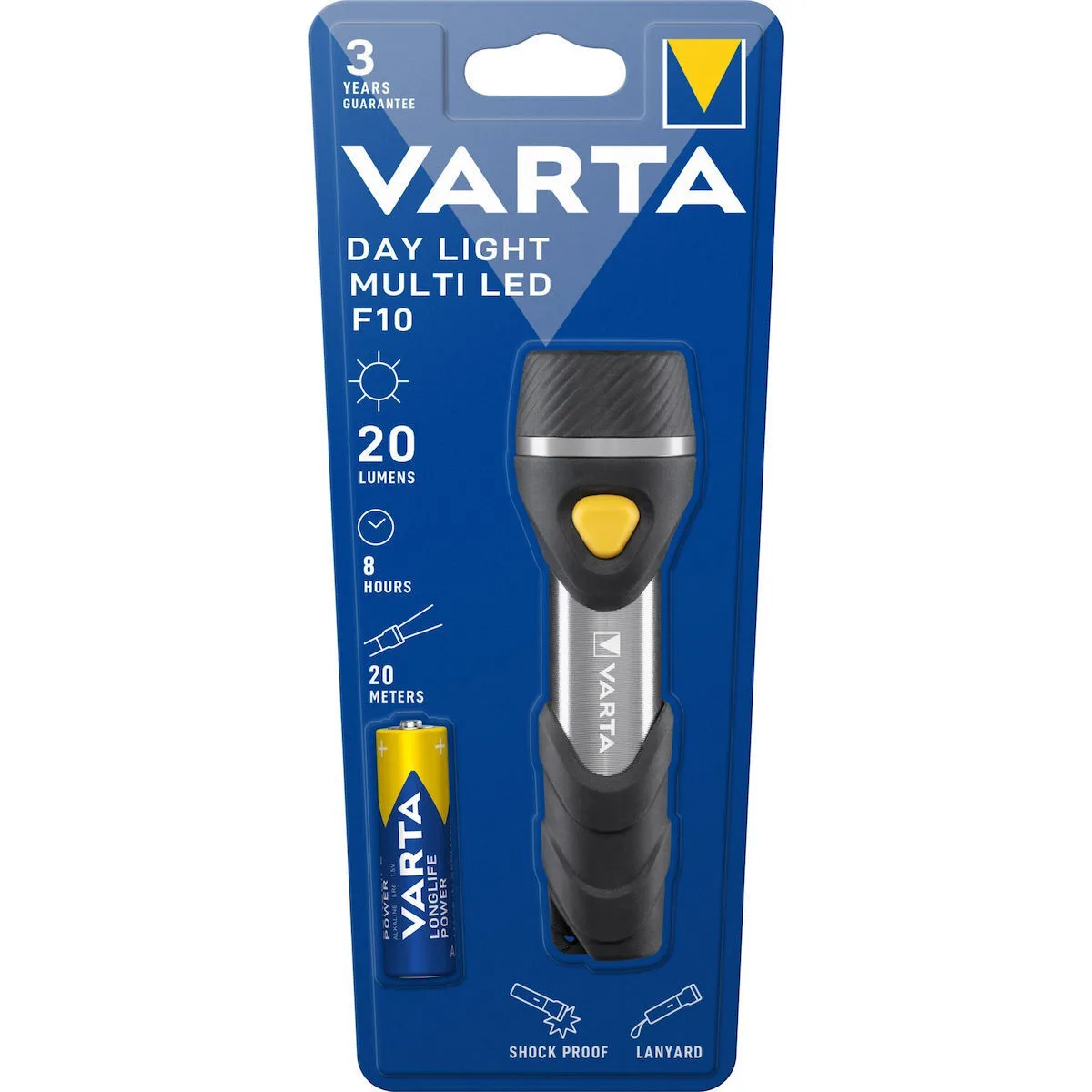 Varta Φακός LED με Μέγιστη Φωτεινότητα 20lm Day Light Multi F10 16631101421 - Image 1