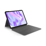 Logitech Combo Touch Flip Cover με Πληκτρολόγιο στα Γερμανικά Γκρι (Apple iPad Pro 13)
