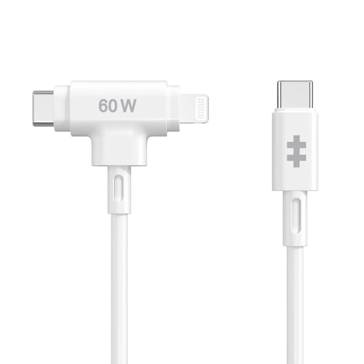 20241204105025_targus_regular_usb_to_lightning_type_c_cable_leyko_1_5m Targus Regular USB to Lightning / Type-C Cable Λευκό 1.5m - Image 1