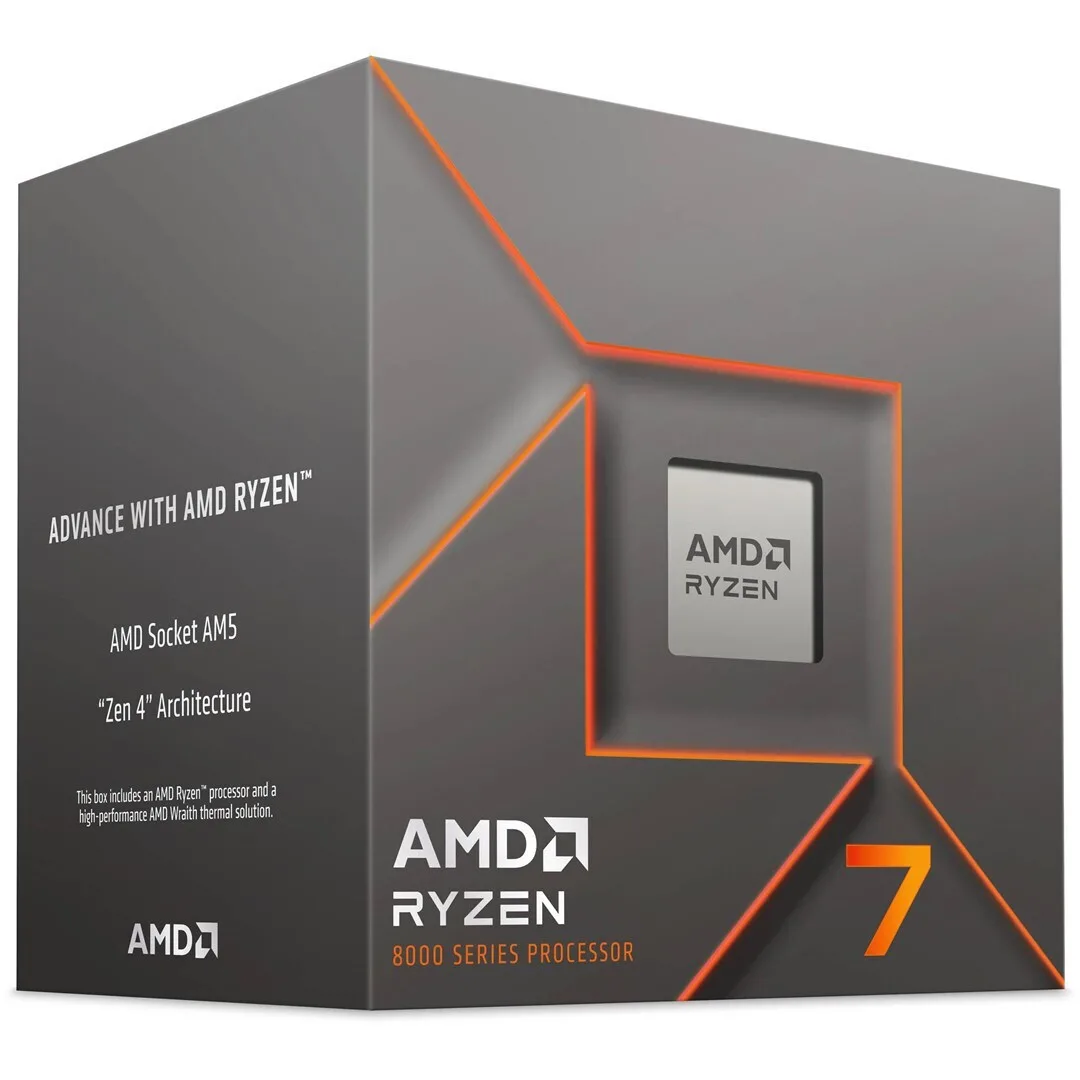AMD Ryzen 7 8700F 4.1GHz Επεξεργαστής 8 Πυρήνων για Socket AM5 σε Κουτί με Ψύκτρα - Image 1
